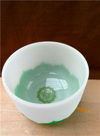 Bols chantants en cristal de quartz de lotus vert de qualité supérieure, chakra, 11 pouces, F440HZ, vente directe d'usine