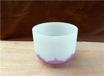 Long Lasting Sound Purple Chakra Lotus  Quartz Crystal Singing Bowls 8 inch  B 440HZ  Factory Sell Directly