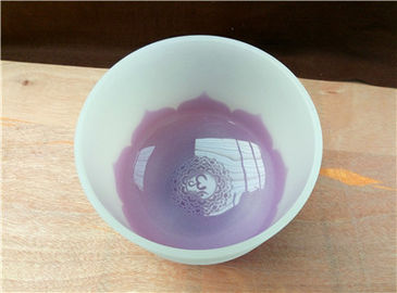 Long Lasting Sound Purple Chakra Lotus  Quartz Crystal Singing Bowls 8 inch  B 440HZ  Factory Sell Directly
