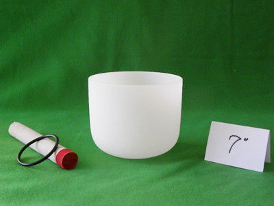 Bol chantant en cristal de quartz Chakra C Note