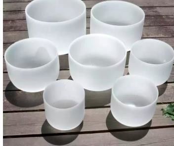 Ensembles de bols chantants en cristal de quartz pour la sonothérapie ou la guérison